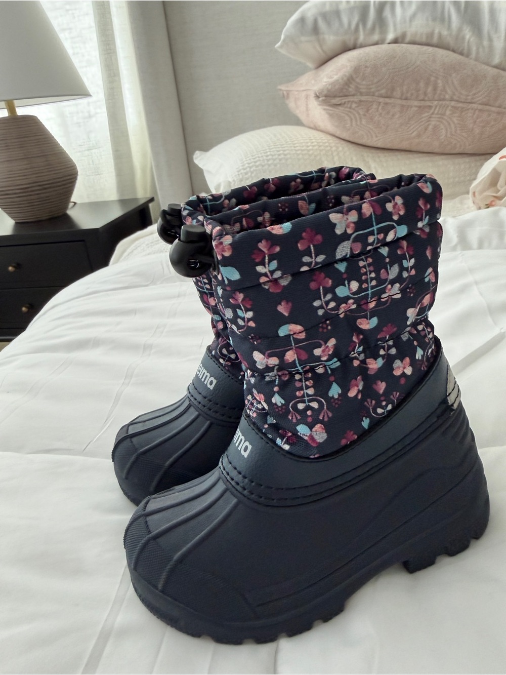 Reima Nefar Winter Toddler Girl Snow Boots Floral Size US 10/10.5 - Picture 4 of 6